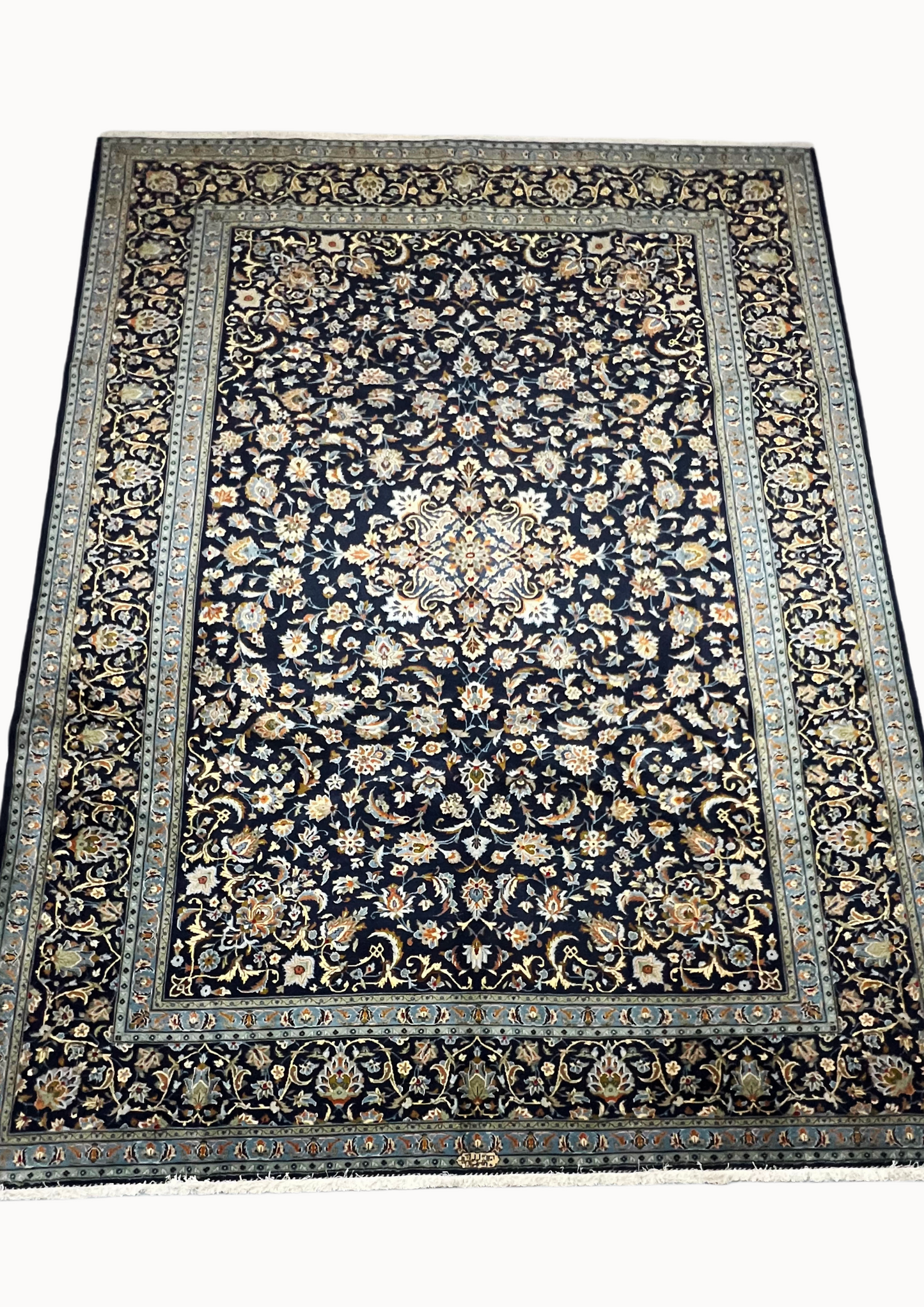 MH0471 Hand-Knotted Kashan Antique Rug