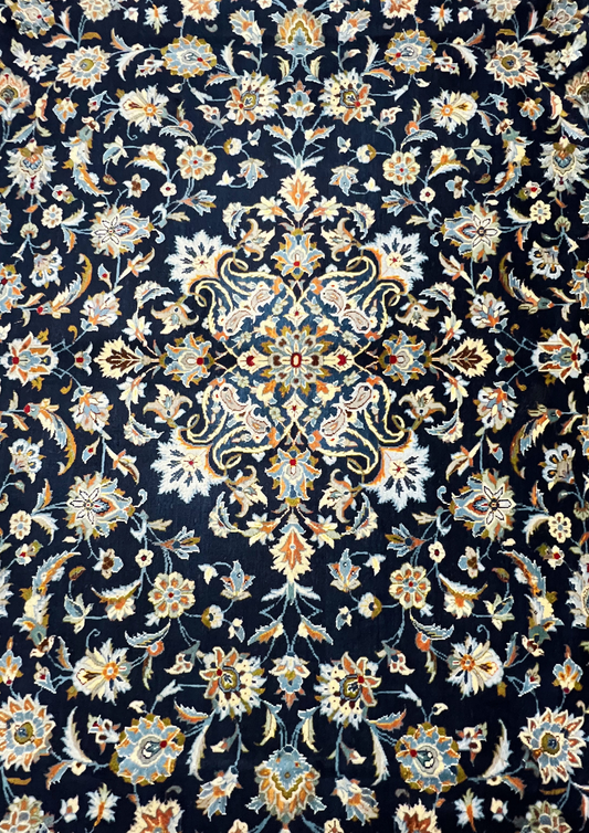 MH0471 Hand-Knotted Kashan Antique Rug