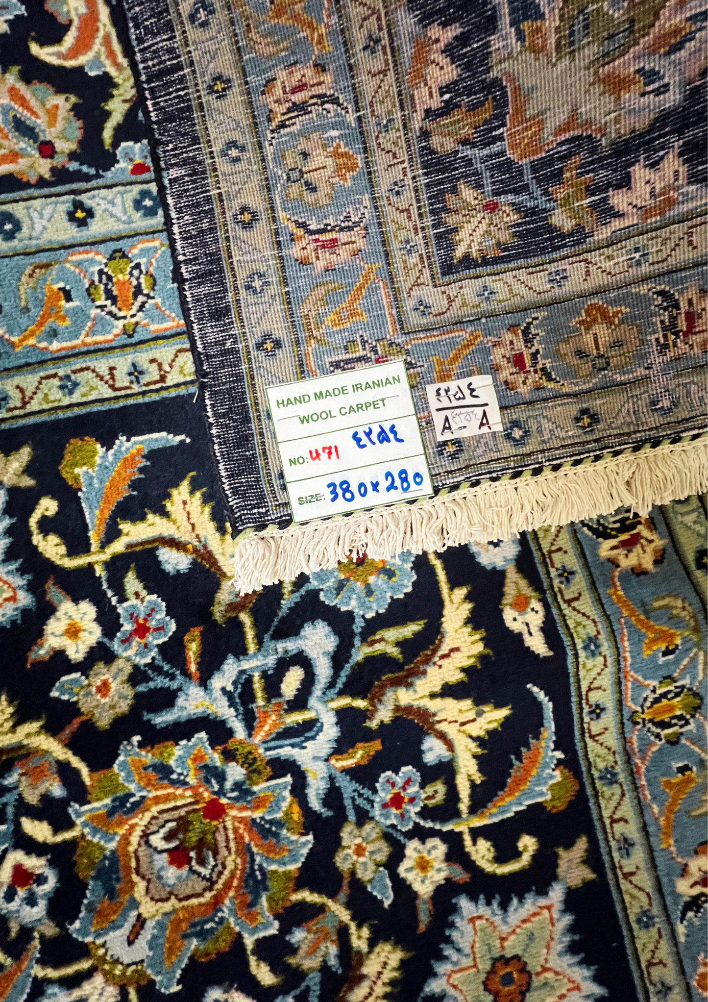 MH0471 Hand-Knotted Kashan Antique Rug