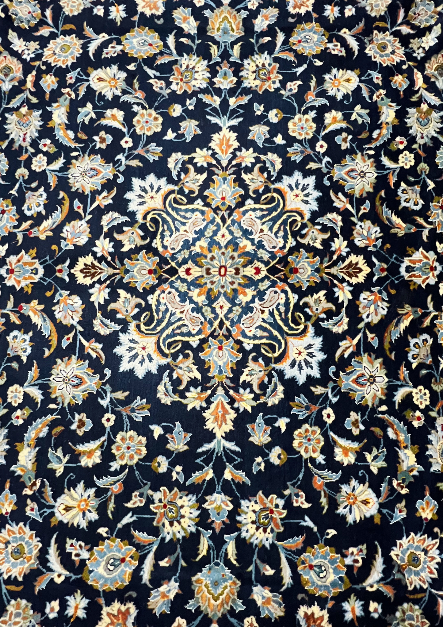 MH0471 Hand-Knotted Kashan Antique Rug